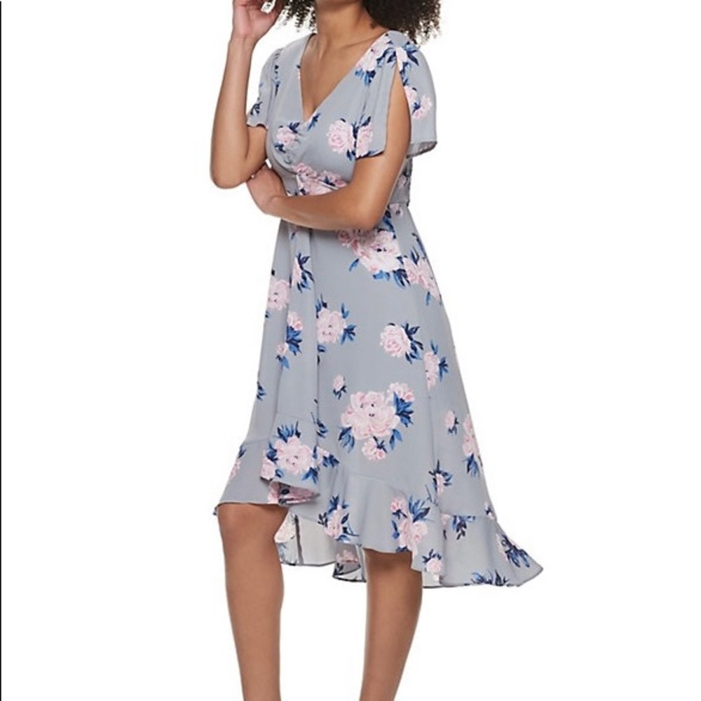 Juniors' Candie's Ruffled Floral Midi Dress